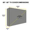 KHOMO GEAR Outdoor TV Cover with Clear Front Universal Weatherproof Protector for 60 - 65 Inch TV - Fits Most Mounts & Brackets view 3