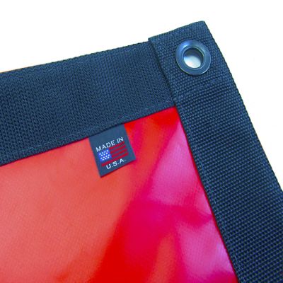 Tarp, Heavy Duty, Red 3' X 6' Feet Waterproof, 18 Oz. Vinyl w/Reinforced Edges (3' X 6' Feet, Red)