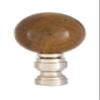 B&P Lamp Tiger Eye Design, 30mm Ball Finial, Satin Nickel Brass Base view 2
