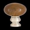 B&P Lamp Tiger Eye Design, 30mm Ball Finial, Satin Nickel Brass Base view 4