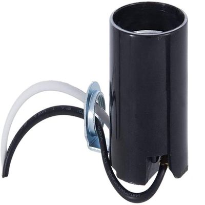 B&P Lamp Med. Base Lamp Socket with Side Mount 1/8F Hickey and 9" Wire Leads