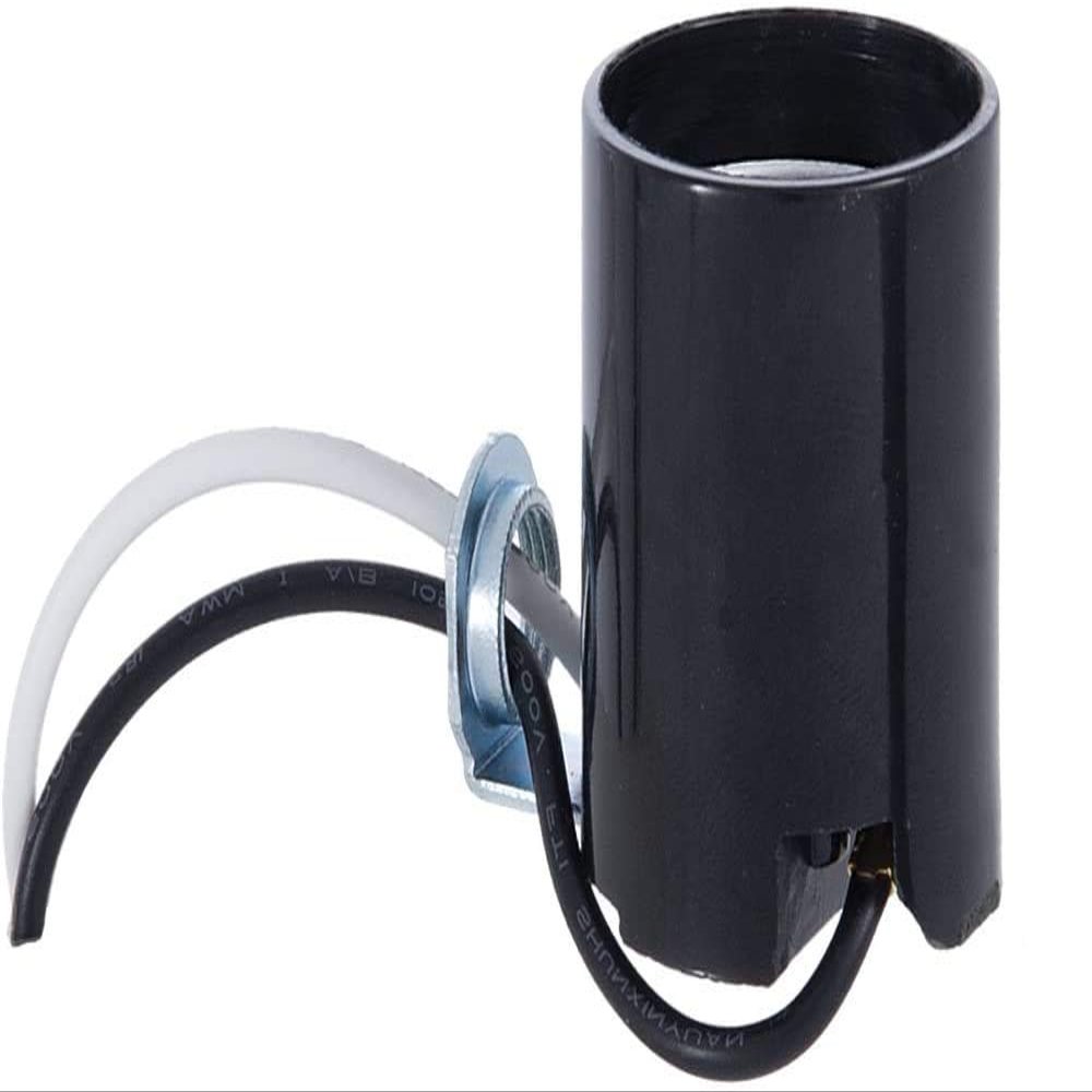 B&P Lamp Med. Base Lamp Socket with Side Mount 1/8F Hickey and 9" Wire Leads