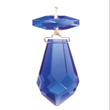 B&P Lamp 3 Inch Cobalt Blue U-Drop Lamp Crystal Chandelier Light Replacement Pendant Prism