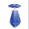 B&P Lamp 3 Inch Cobalt Blue U-Drop Lamp Crystal Chandelier Light Replacement Pendant Prism view 2