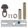 B&P Lamp Antique Bronze Finish Cast Brass Screw Collar Canopy Kit view 3