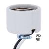 B&P Lamp Unglazed Porcelain Medium Base Socket with 1/8IP Hickey and 18 Inch Long Wire Leads view 4
