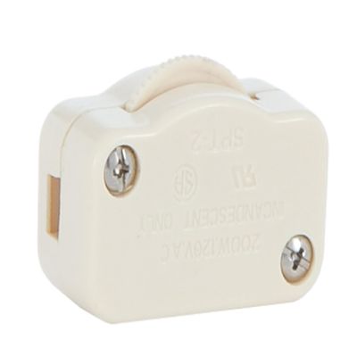 B&P Lamp Ivory Hi-Low Inline Brightness Control Switch for 18/2 SPT-2 Lamp Cord Not a Full Range dimmer.