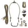 B&P Lamp Antique Brass Finish Table Lamp Wiring Kit with a 6 Inch Harp and Push-Thru Socket view 1