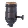 B&P Lamp Brass Turn Knob Early Electric Style Lamp Socket, Antique Bronze Finish, 3-Way Function, Uno Thread Shell view 1