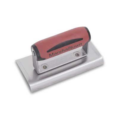 Marshalltown 136D 6" x 3" Curved Ends Edger with DuraSoft Handle - 3/8" Radius, 1/2" Lip (14146)