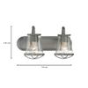 Designers Fountain 87002-WI 18in Darby 2-Light Bathroom Vanity Light Fixture, Weathered Iron view 3