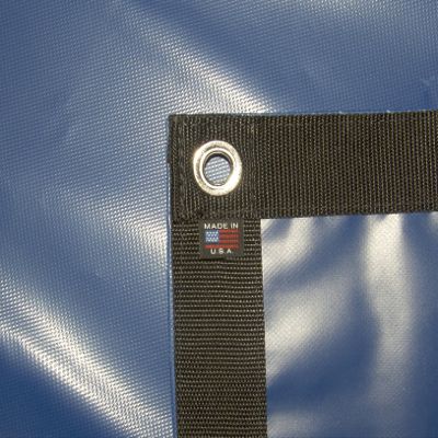 Tarp, Heavy Duty, Blue 4' X 6' Feet Waterproof, 18 Oz. Vinyl w/ Reinforced Edges (4' X 6' Feet, Blue)