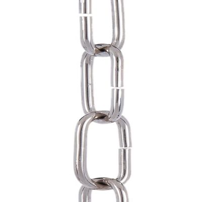 B&P Lamp Nickel Plated 8 Gauge Straight Sided Oval Chain