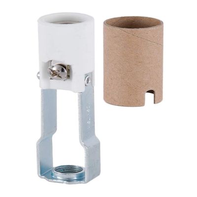 B&P Lamp 3 Inch Height, High Heat, Keyless Porcelain Candelabra E12 Socket, Tapped 1/8 IP