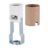 B&P Lamp 3 Inch Height, High Heat, Keyless Porcelain Candelabra E12 Socket, Tapped 1/8 IP view 1