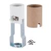 B&P Lamp 3 Inch Height, High Heat, Keyless Porcelain Candelabra E12 Socket, Tapped 1/8 IP view 3