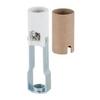 B&P Lamp 3 Inch Height, High Heat, Keyless Porcelain Candelabra E12 Socket, Tapped 1/8 IP view 4