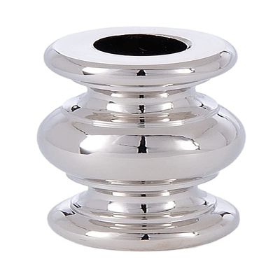 B&P Lamp 1-1/2 Inch Turned Brass Spindle, Slips 1/8IP, Nickel Plated