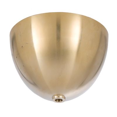 B&P Lamp 5 1/2 Inch Diameter, 2 3/4 Inch Height, Brass Dome Shaped Ceiling Light Canopy Plate