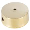 B&P Lamp Unfinished Solid Brass Disc Lamp Base, 4 Inch Diameter, Modern Style, 1/8F Center Hole, Wire Way Hole view 1
