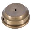 B&P Lamp Antique Brass Flared Disc Solid Brass Lamp Base, 5 Inch Top Diameter, 6-3/8 Inch Bottom Diameter, 1/8F Center Hole, Modern Style view 1
