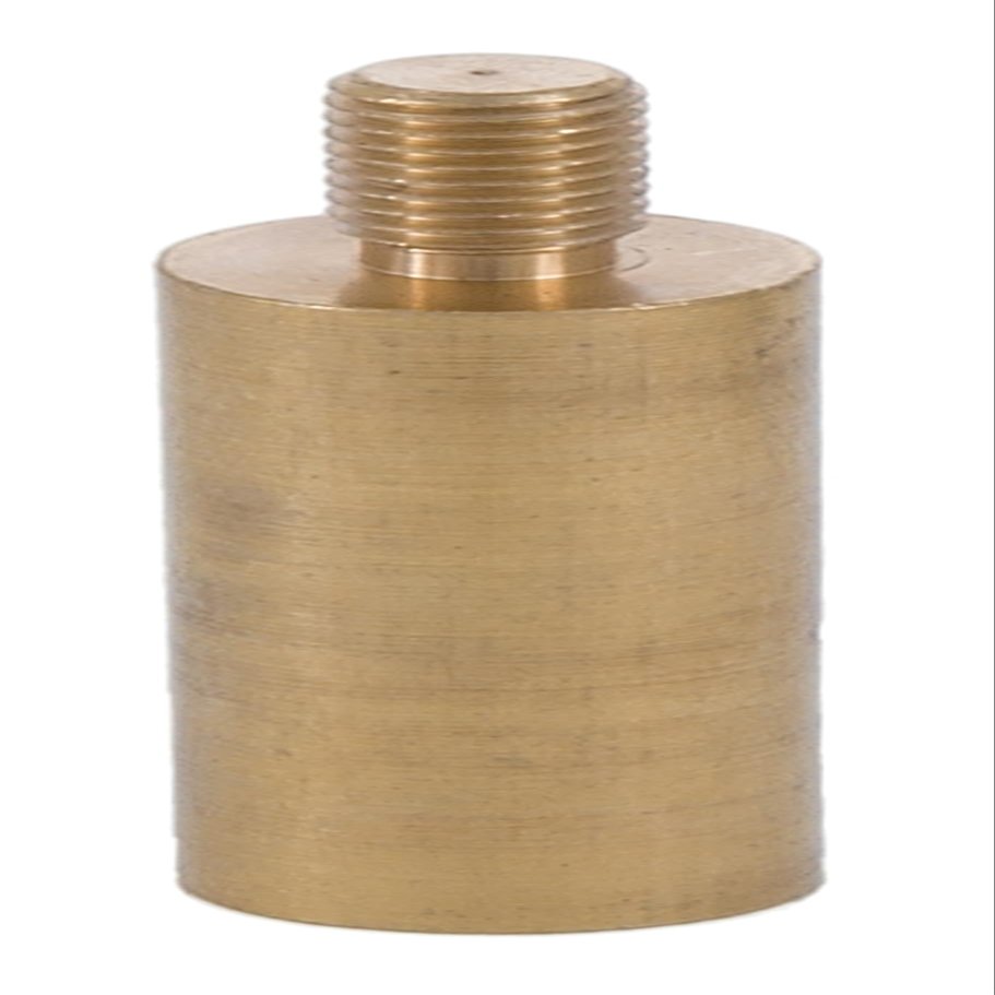 B&P Lamp 1 1/2 Inch Smooth Brass Shade Riser 1/4-27F