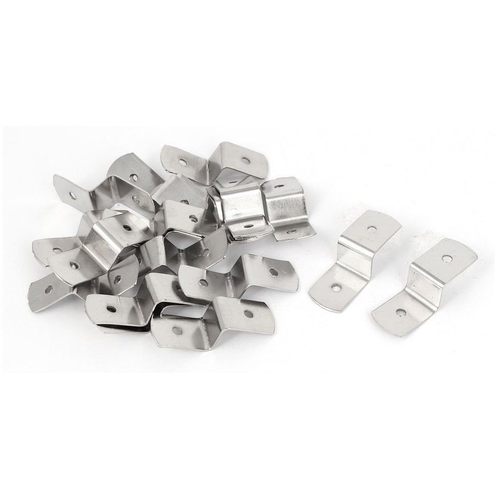 uxcell 38mm x 13mm x 11mm Metal Z Shape Picture Frame Braces Brackets Silver Tone 20PCS