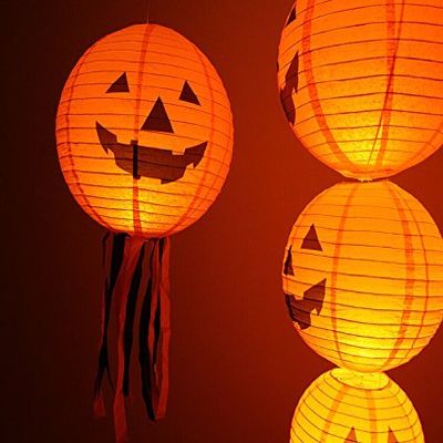 Charmed 10 inch Halloween Jack o Lantern Pumpkin Paper Lanterns Orange (10 Count)