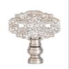 B&P Lamp Rosette Design, Solid Brass Finial, Satin Nickel Finish view 1