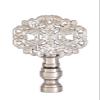 B&P Lamp Rosette Design, Solid Brass Finial, Satin Nickel Finish view 2