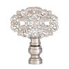 B&P Lamp Rosette Design, Solid Brass Finial, Satin Nickel Finish view 3