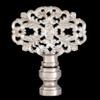 B&P Lamp Rosette Design, Solid Brass Finial, Satin Nickel Finish view 4