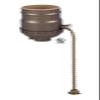 B&P Lamp Pull Chain (On-Off) Med. Base Lamp Socket with Antique Brass Finish view 2