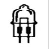 B&P Lamp GY6.35 Base, JC-Type, 50with 12V Miniature Halogen Quartz Bulb view 1