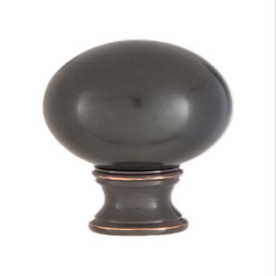 B&P Lamp Smooth Ball Design, 32mm Solid Brass Finial, Oiled Bronze Finish