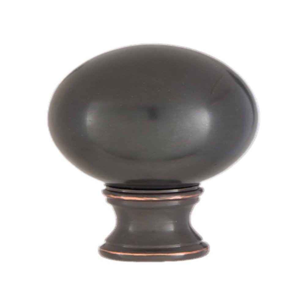 B&P Lamp Smooth Ball Design, 32mm Solid Brass Finial, Oiled Bronze Finish