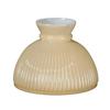 B&P Lamp American Made Opal Glass Rib Student Shade, Buff Nu-Gold Background, 10 Inch Fitter, Hand Blown Milk Glass, Plain Top, 6-1/8 Inch Height view 1