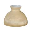 B&P Lamp American Made Opal Glass Rib Student Shade, Buff Nu-Gold Background, 10 Inch Fitter, Hand Blown Milk Glass, Plain Top, 6-1/8 Inch Height view 2