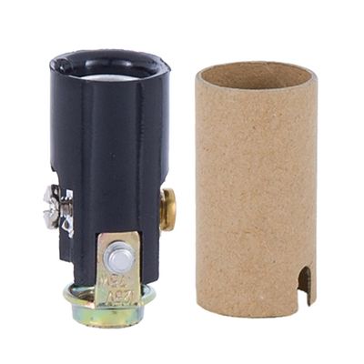 B&P Lamp Candelabra Base, Candle Socket with 1/8 F Hickey, 1 1/2" Overall Height