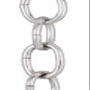 B&P Lamp Nickel Plated Large Loop 5 Gauge Oval Chain view 2