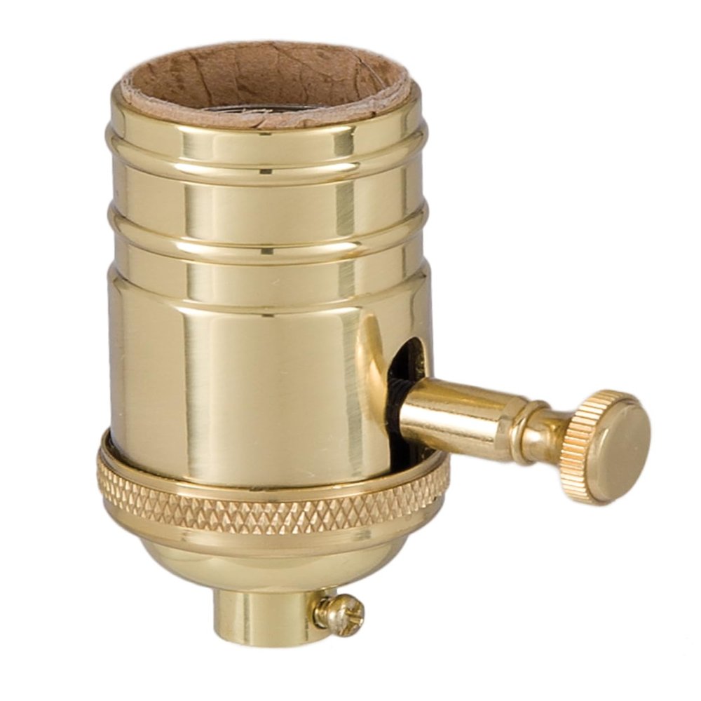 B&P Lamp Edison Size Full Dimmer Socket in Brass