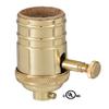 B&P Lamp Edison Size Full Dimmer Socket in Brass view 2