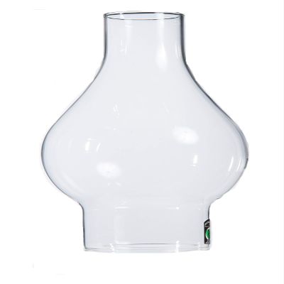 B&P Lamp 3 Inch by 9 1/4 Inch Clear Glass Lamp Chimney with Large Bulge Design for Vintage and Antique Style Globes