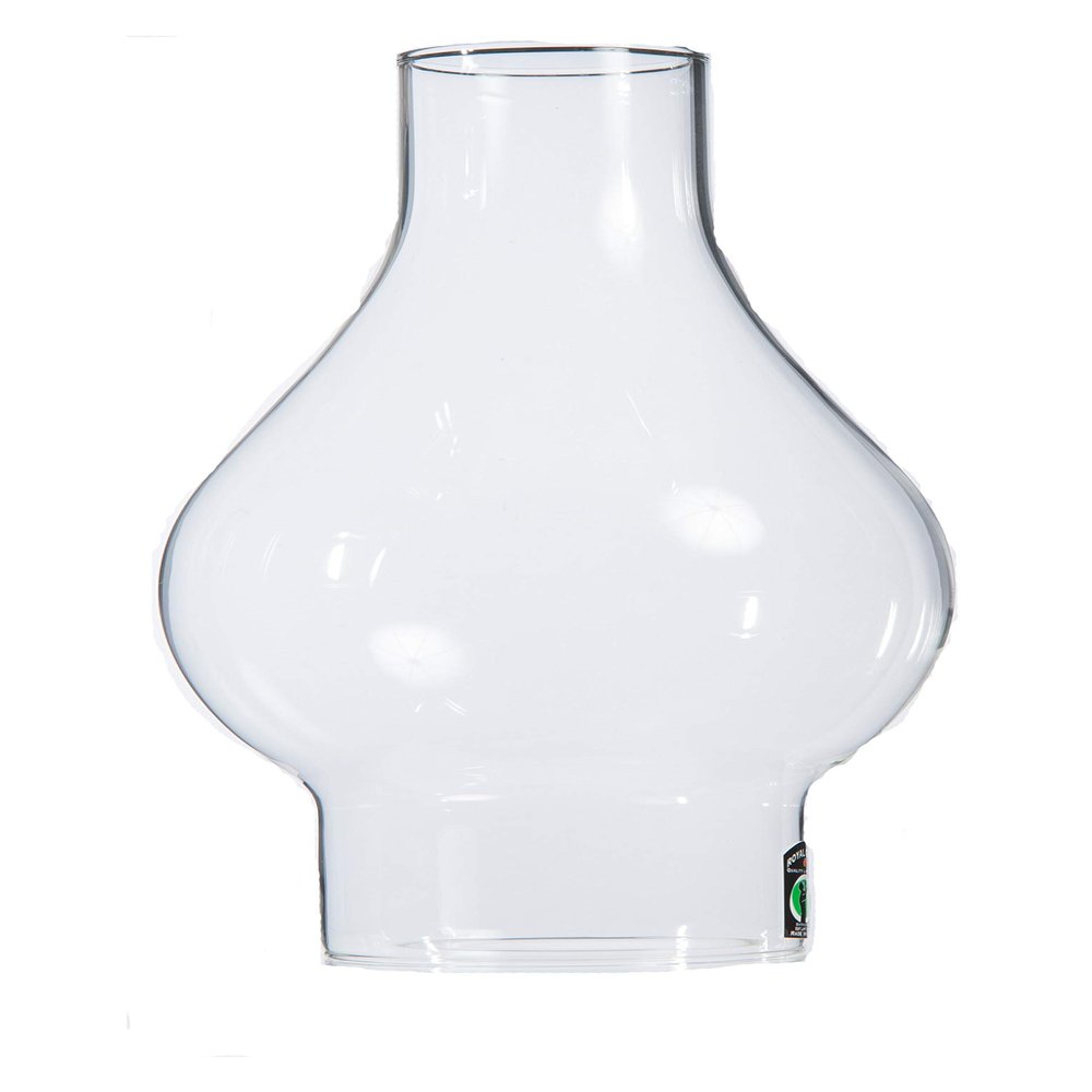 B&P Lamp 3 Inch by 9 1/4 Inch Clear Glass Lamp Chimney with Large Bulge Design for Vintage and Antique Style Globes