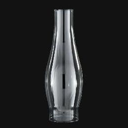 B&P Lamp 2 1/2 Inch by 10 Inch Duplex Style Glass Lamp Chimney with Round Bulge for Vintage and Antique Style Globes