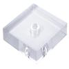 B&P Lamp 6 Inch Diameter Clear Square Acrylic Break view 1