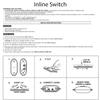 B&P Lamp Black in Line Feed Through Rocker Switch view 4