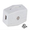 B&P Lamp White Inline Rotary Cord Switch for 18/2 SPT-1 Lamp Cord view 2