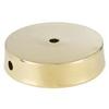 B&P Lamp Unfinished Solid Brass Disc Lamp Base, 6 Inch Diameter, Modern Style, 1/8F Center Hole, Wire Way Hole view 2
