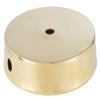 B&P Lamp Unfinished Solid Brass Disc Lamp Base, 6 Inch Diameter, Modern Style, 1/8F Center Hole, Wire Way Hole view 3